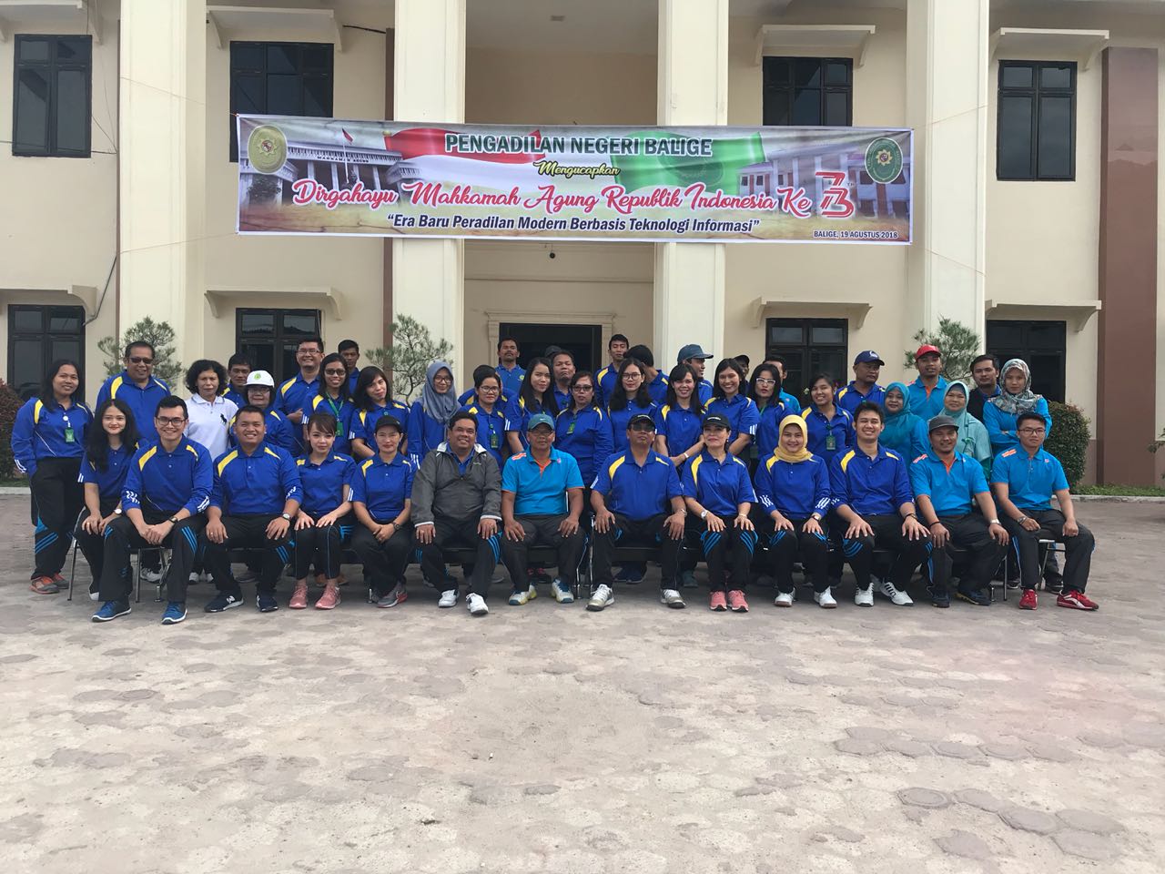 Upacara Memperingati Hari Ulang Tahun Mahkamah Agung RI ke-73 di Pengadilan Negeri Balige